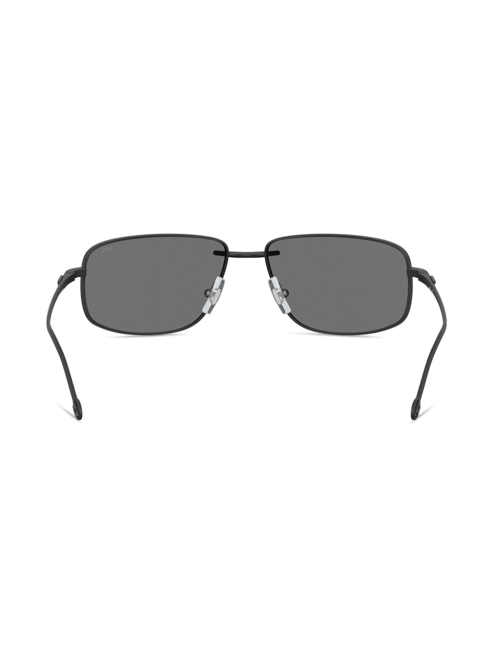 Shop Diesel Logo-plaque Rectangle-frame Sunglasses In Black