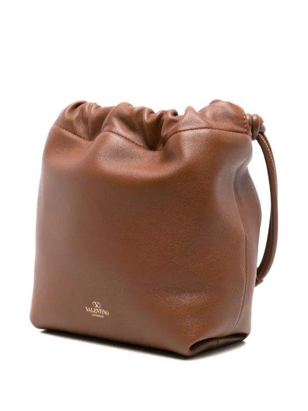 Valentino Garavani Mini VLogo Pouf Bucket Bag Brown FARFETCH IE