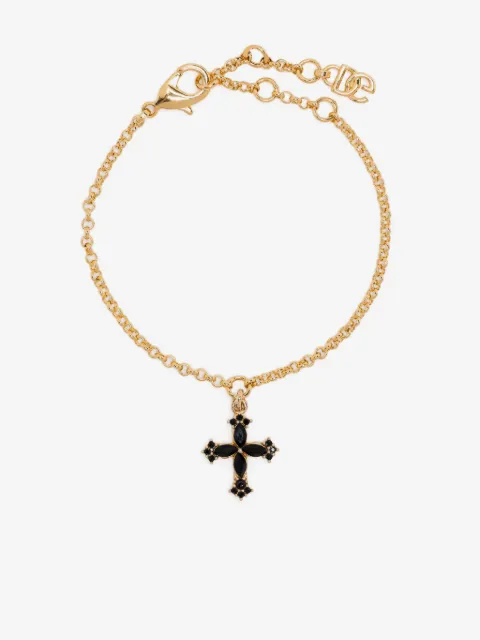 Dolce & Gabbana cross-charm rolo-chain bracelet