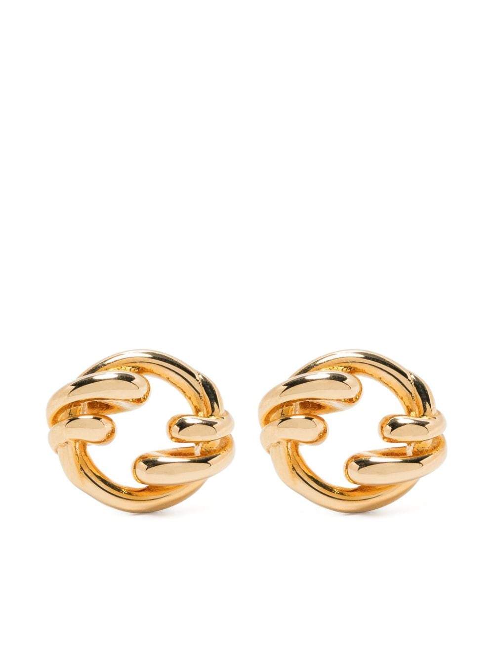 Fendi Filo Stud Earrings In Gold