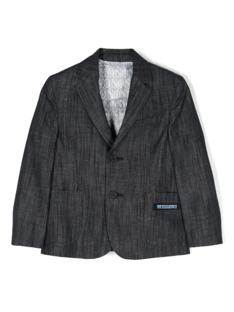 Missoni Kids Gemêleerde blazer met enkele rij knopen