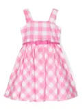 Monnalisa gingham flared dress - Pink