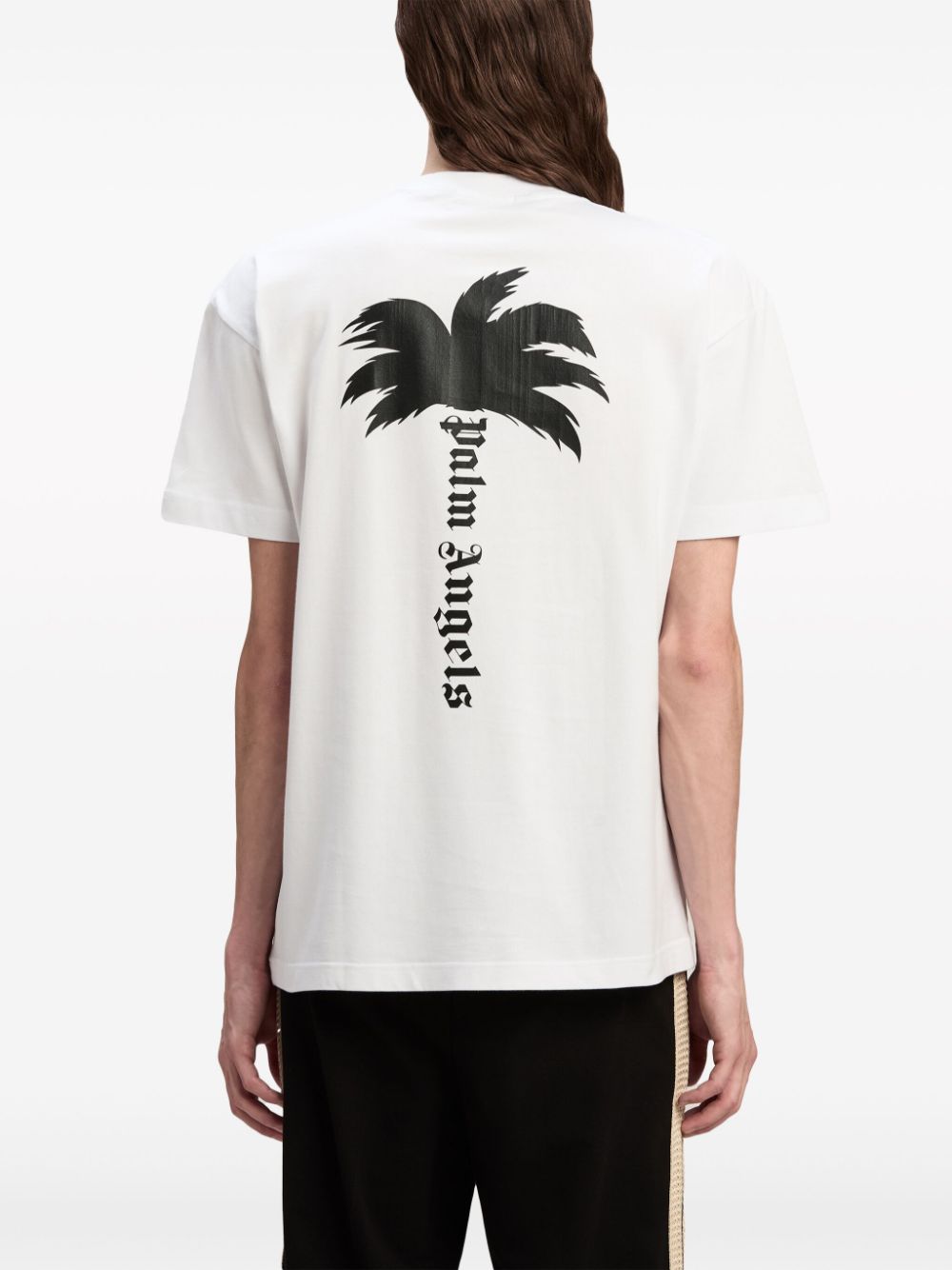 Shop Palm Angels The Palm Cotton T-shirt In White