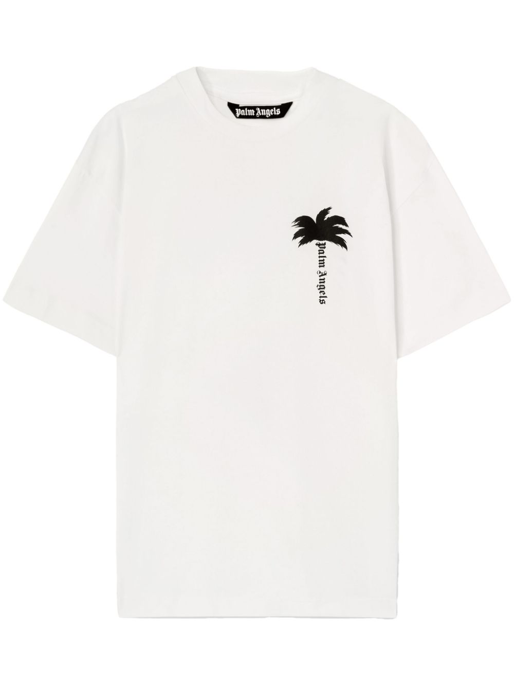 Shop Palm Angels The Palm Cotton T-shirt In White