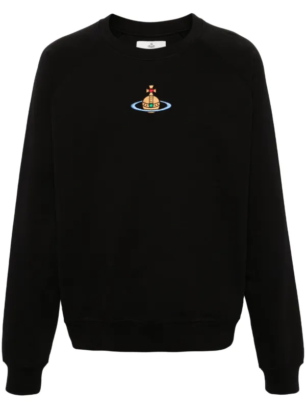 Vivienne Westwood Orb-embroidered Cotton Sweatshirt | Black | FARFETCH