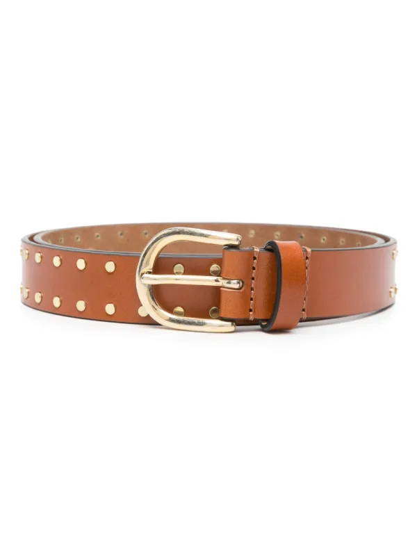 Isabel Marant Zap Stud-embellished Belt in Brown