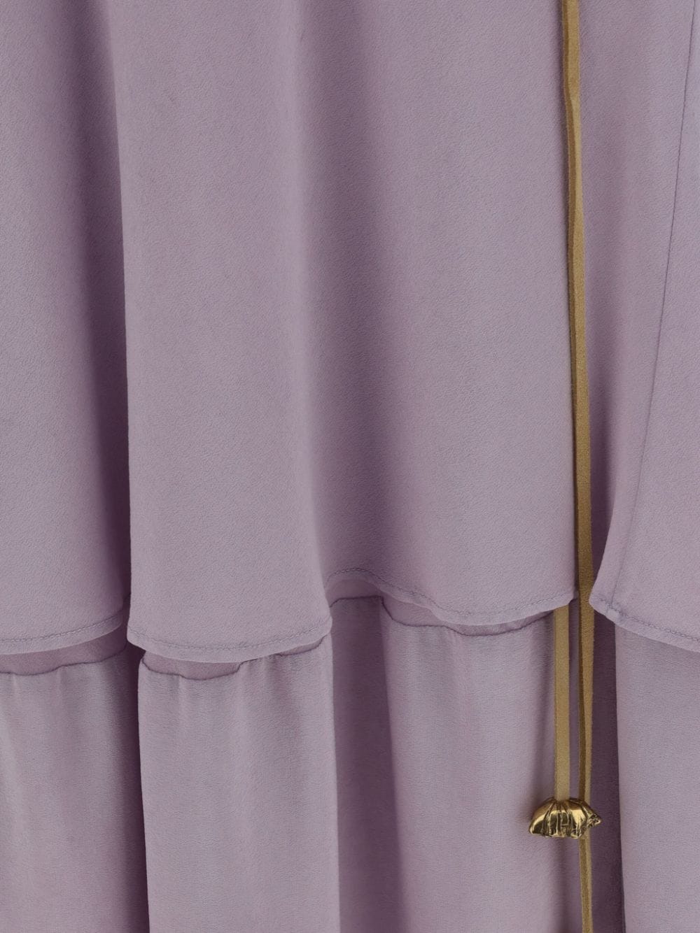 Shop Quira Crepe Layered Midi Skirt In Purple