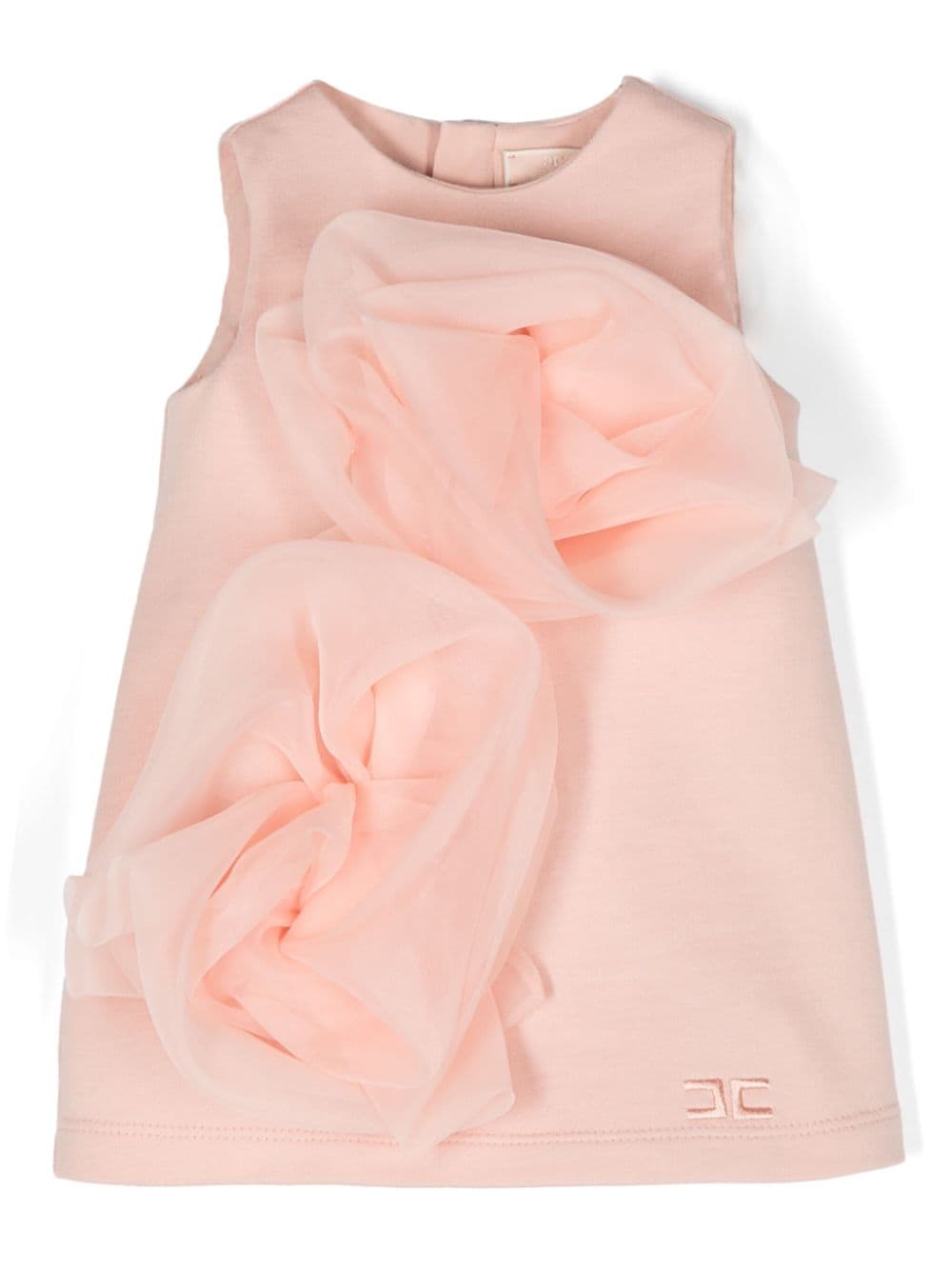 Elisabetta Franchi La Mia Bambina Babies' Floral-appliqué Dress In Pink