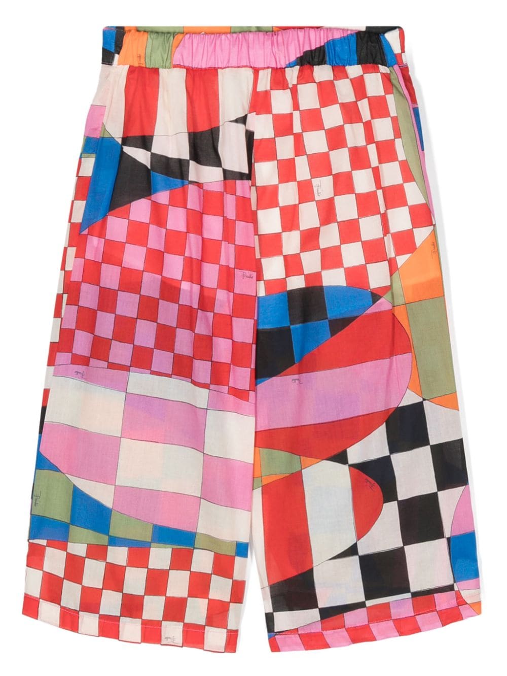 PUCCI Junior Broek met geometrische print en wijde pijpen Rood