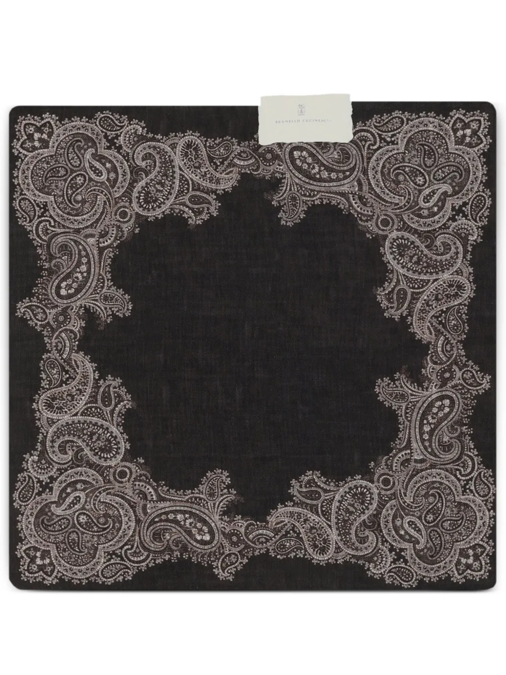 Brunello Cucinelli bandana-print pocket square - Black