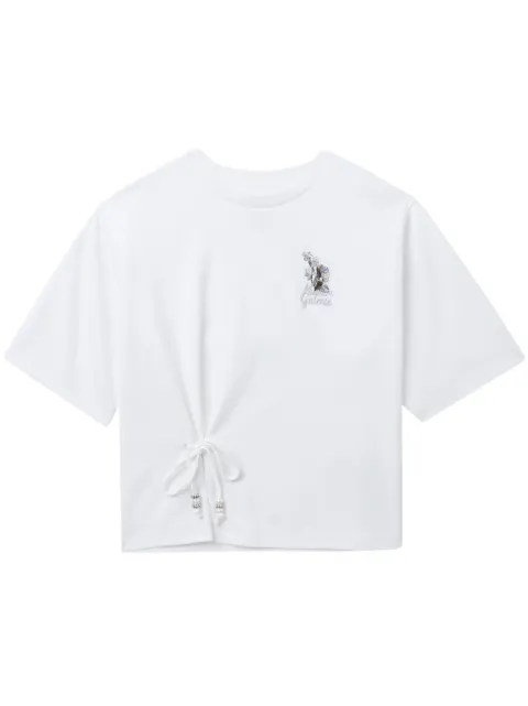 Musium Div. tie-embellished cotton T-shirt