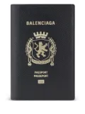 Balenciaga leather passport holder - Black