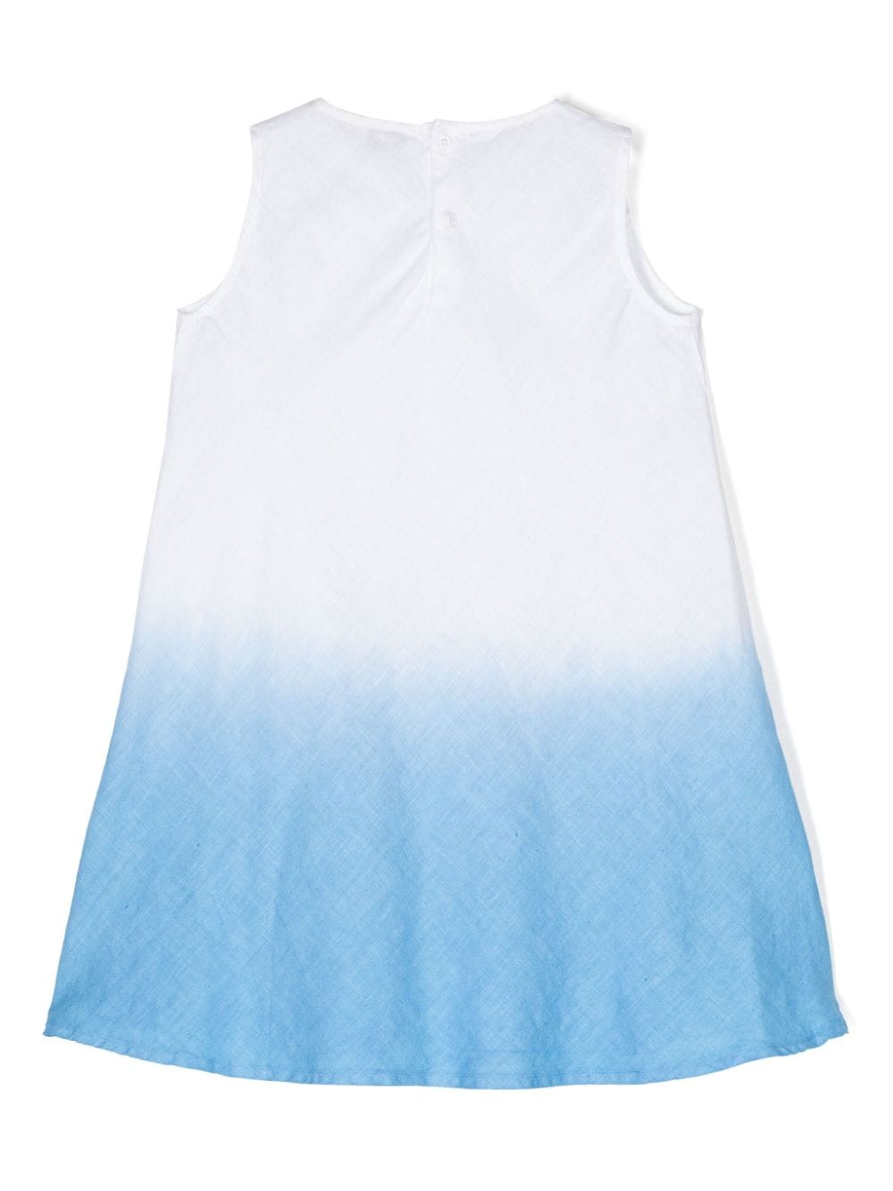 Shop Il Gufo Ombré-effect Linen Dress In White
