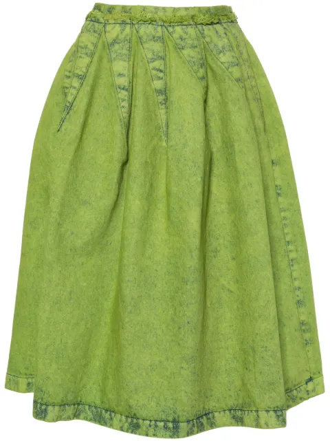 Marni pleated denim skirt