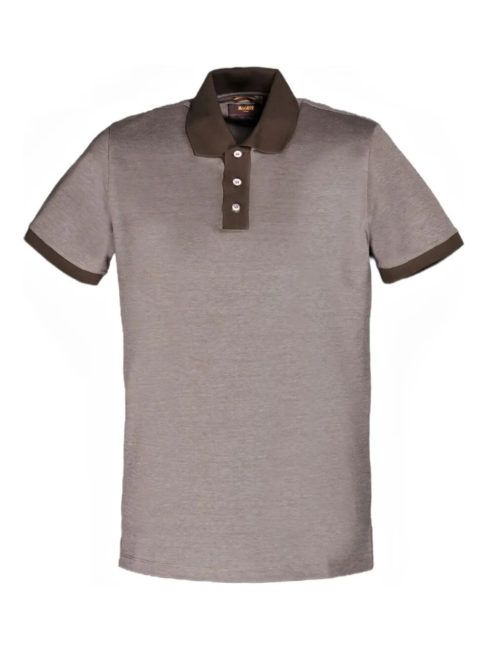 Moorer playera tipo polo con cuello en contraste | marrón | Image 1