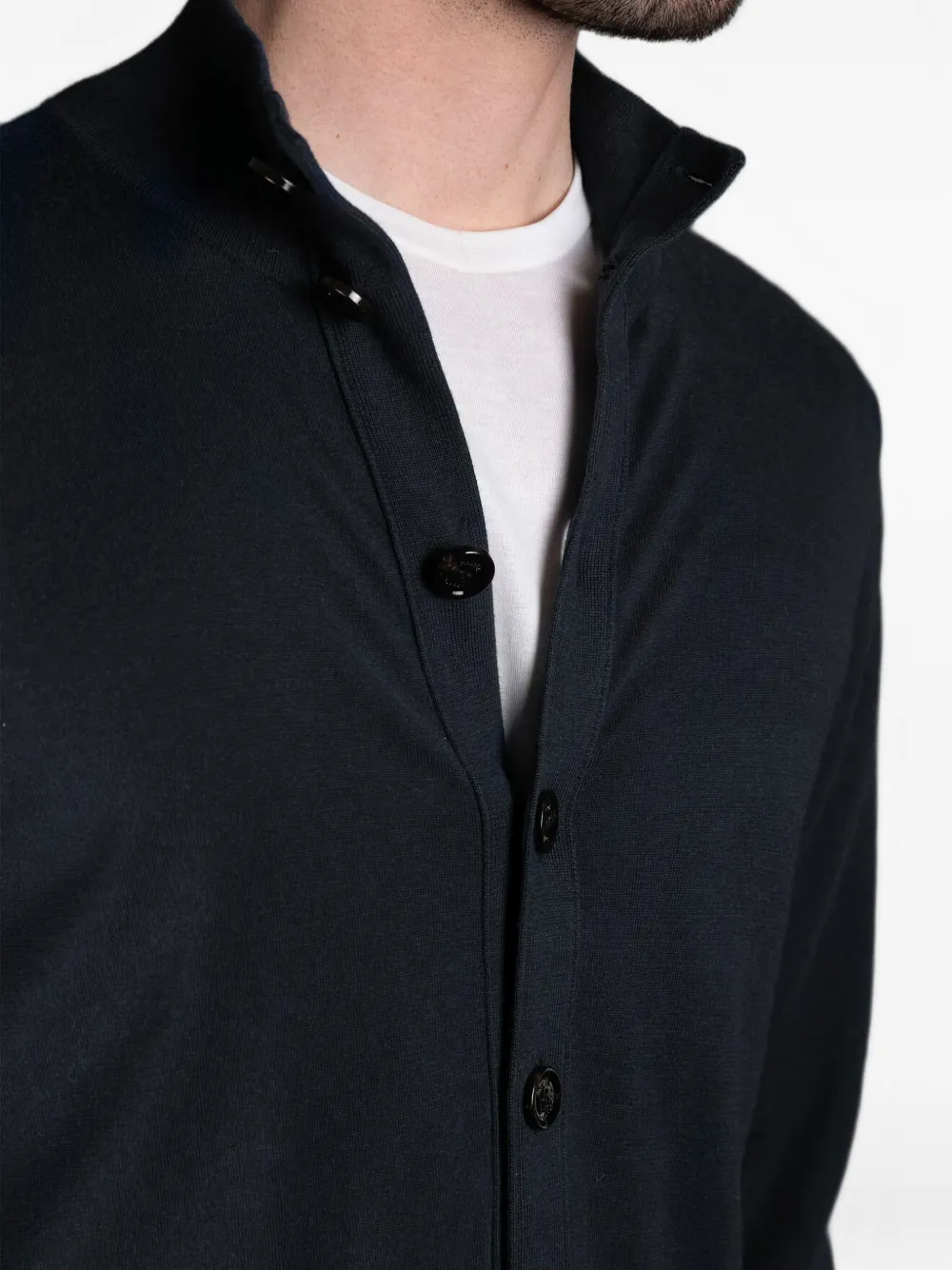 Moorer Sterling-si5 Buttoned Cardigan In Black