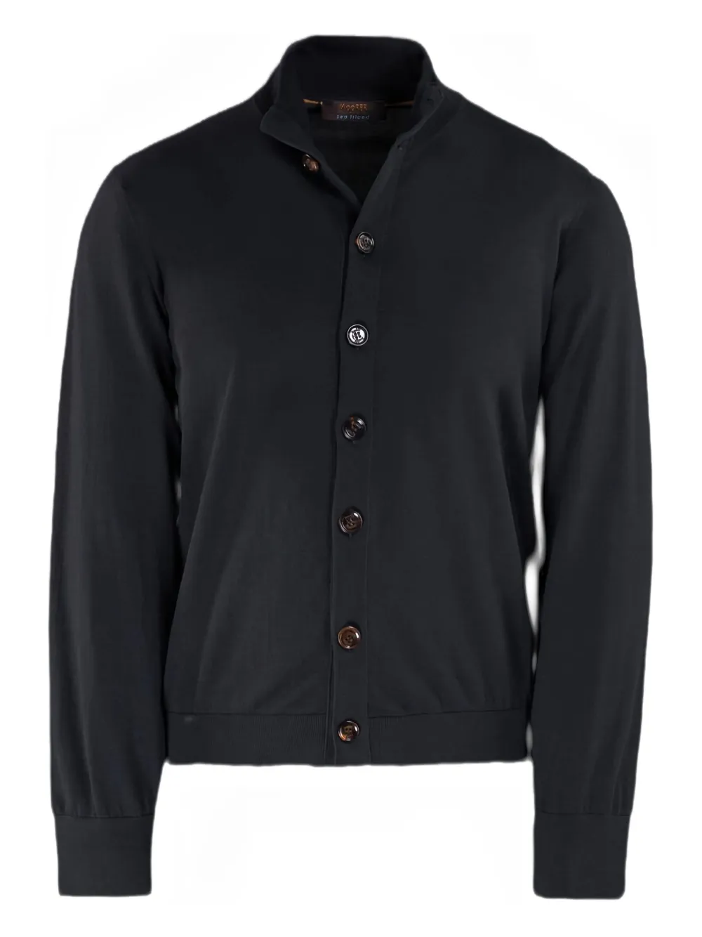 Moorer Sterling-si5 Buttoned Cardigan In Black