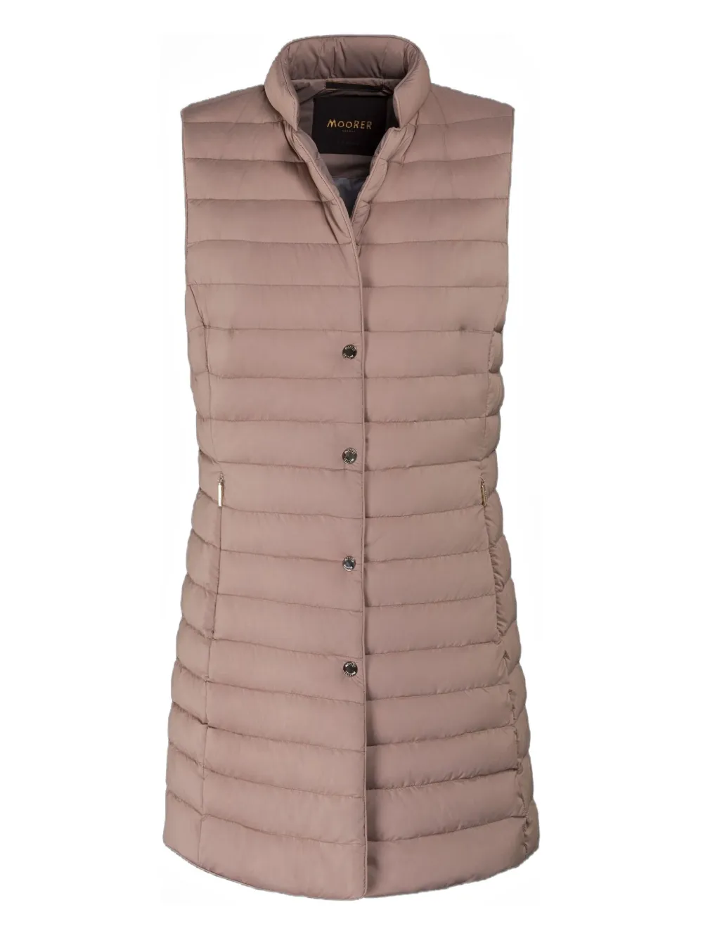 Moorer Quilted-pattern Gilet In Brown