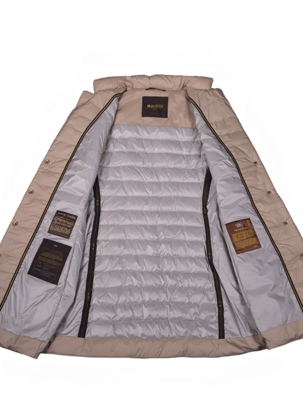 Moorer Quilted-pattern Gilet In Brown