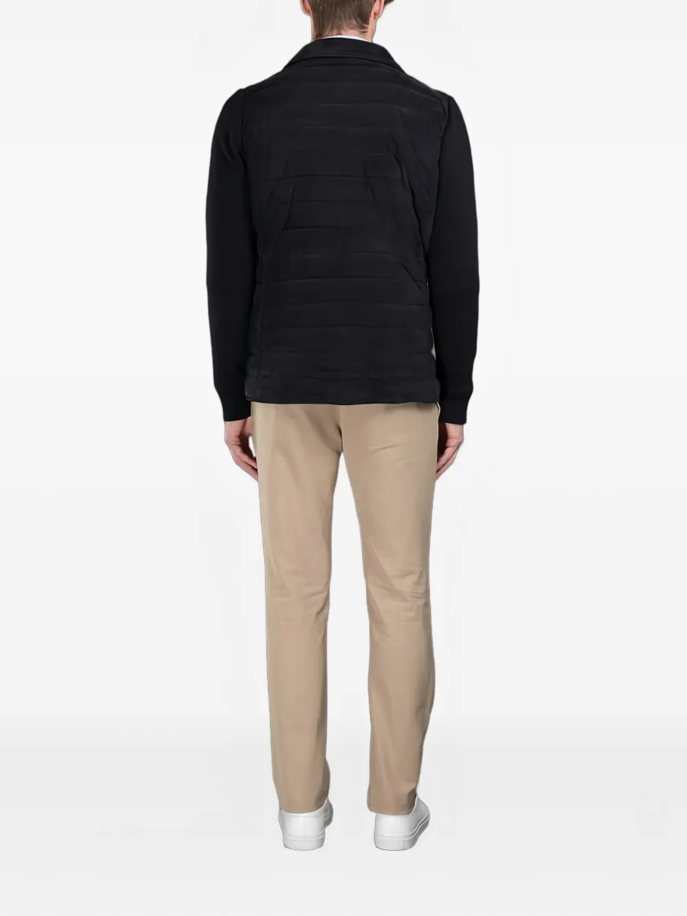 Moorer Quilted Buttoned-up Blazer In Black