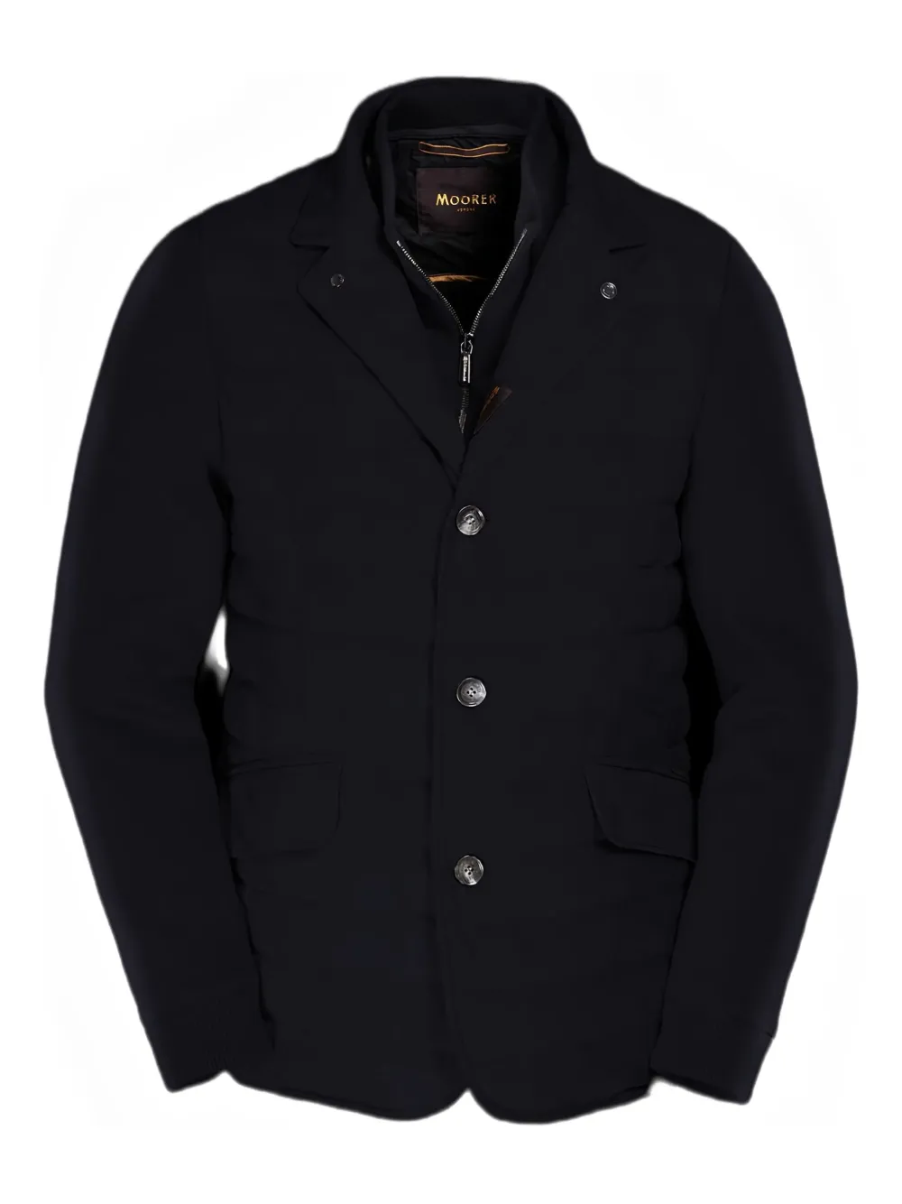 Moorer Quilted Buttoned-up Blazer In Black