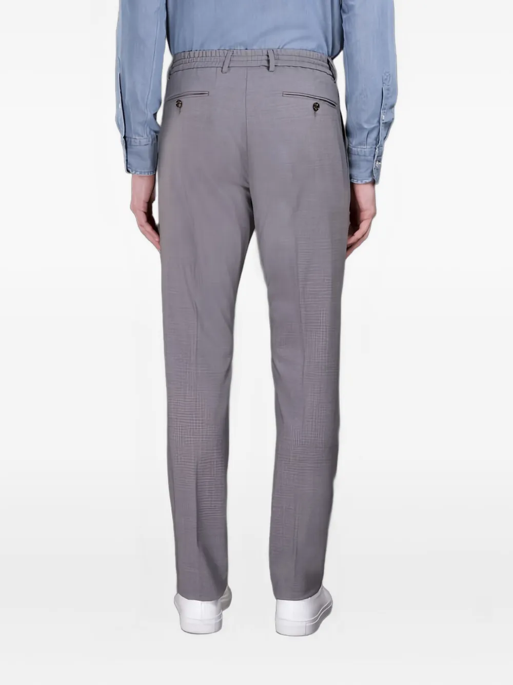 Moorer Drawstring Straight-leg Trousers In Gray