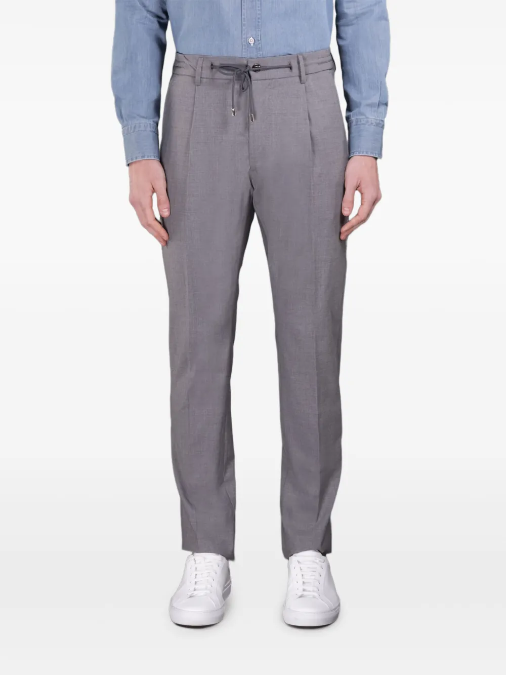 Moorer Pantalon met trekkoord - Grijs