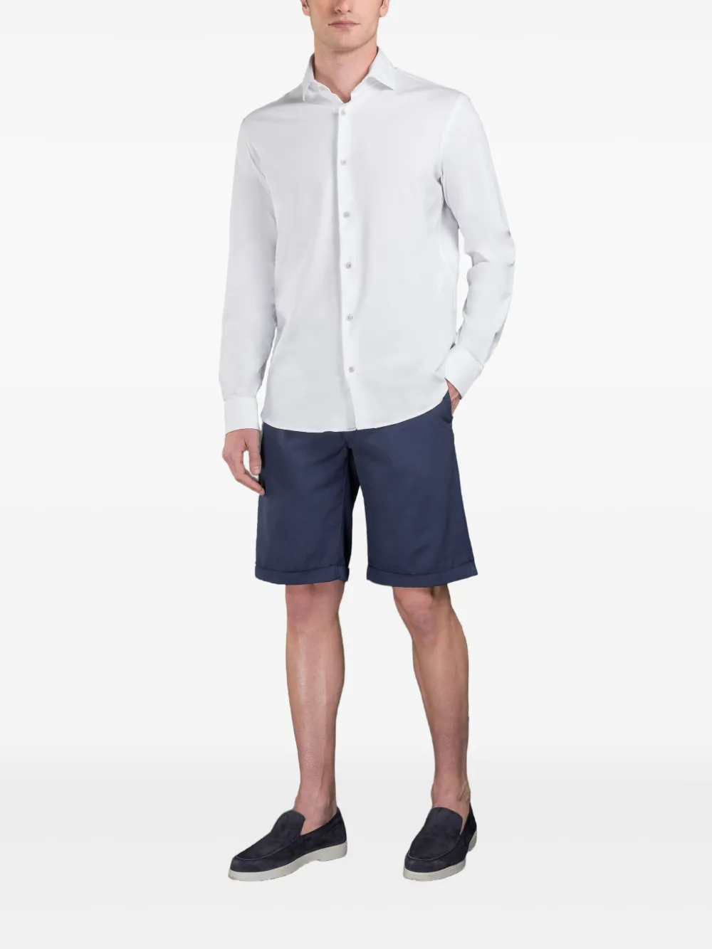 Moorer Overhemd met lange mouwen Wit