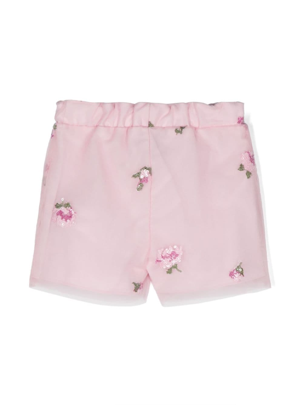 Shop Simonetta Sequin-embellished Shorts In Pink