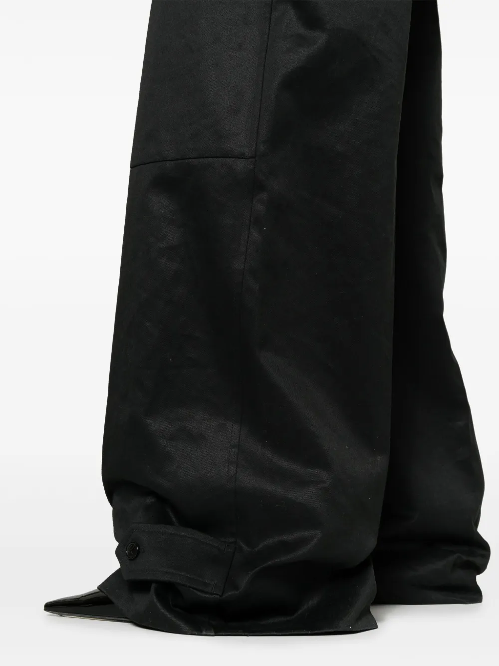 Saint Laurent Cassandre katoenen cargo broek Zwart