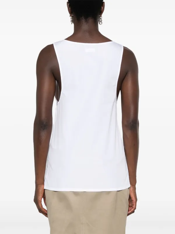 Yves Saint Laurent ホワイトタンクトップ Sサイズ　美品 Saint Laurent(サンローラン) タンクトップ(レディース) - ブランド