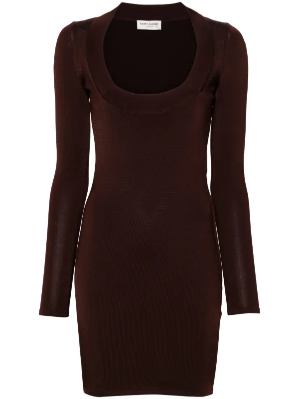 VIP【送料関税込】SAINT LAURENT V-NECKED MINI DRESS 23059510_55074905_600.jpg