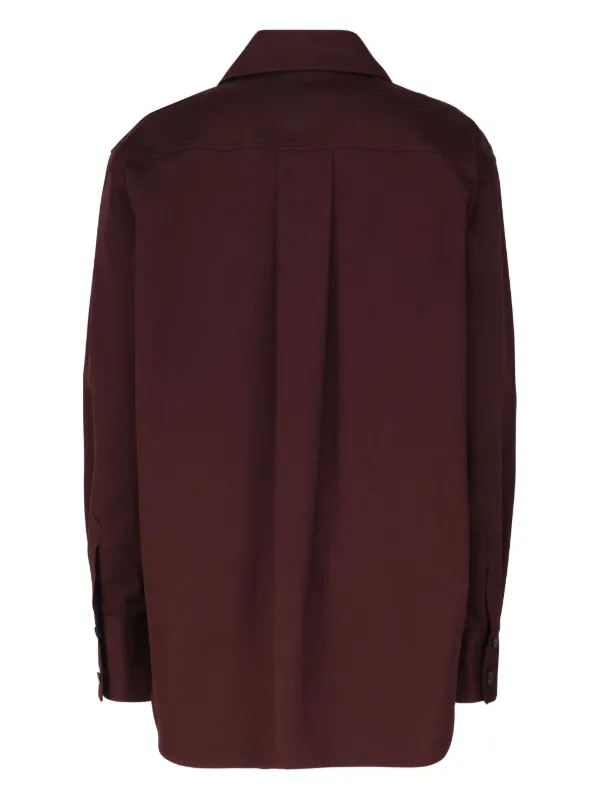 Saint Laurent Saharienne long-sleeve Shirt | Red | FARFETCH SG