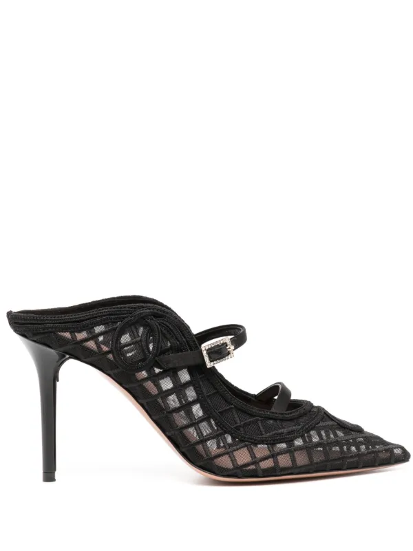 Malone Souliers Gala 90mm Mesh Mules Black FARFETCH SA