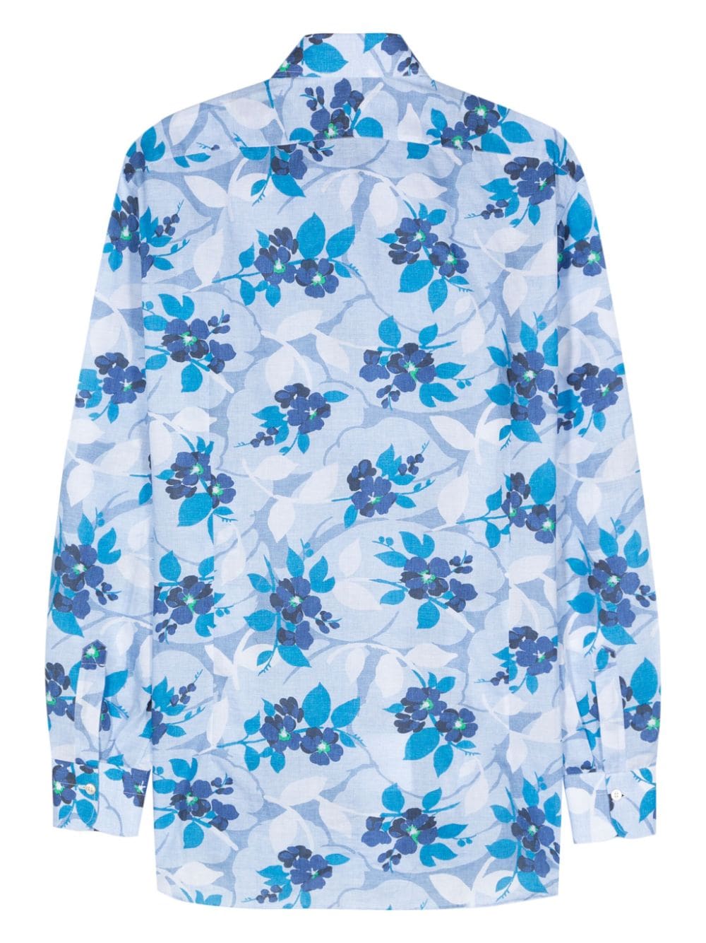 Kiton Overhemd met bloemenprint Blauw