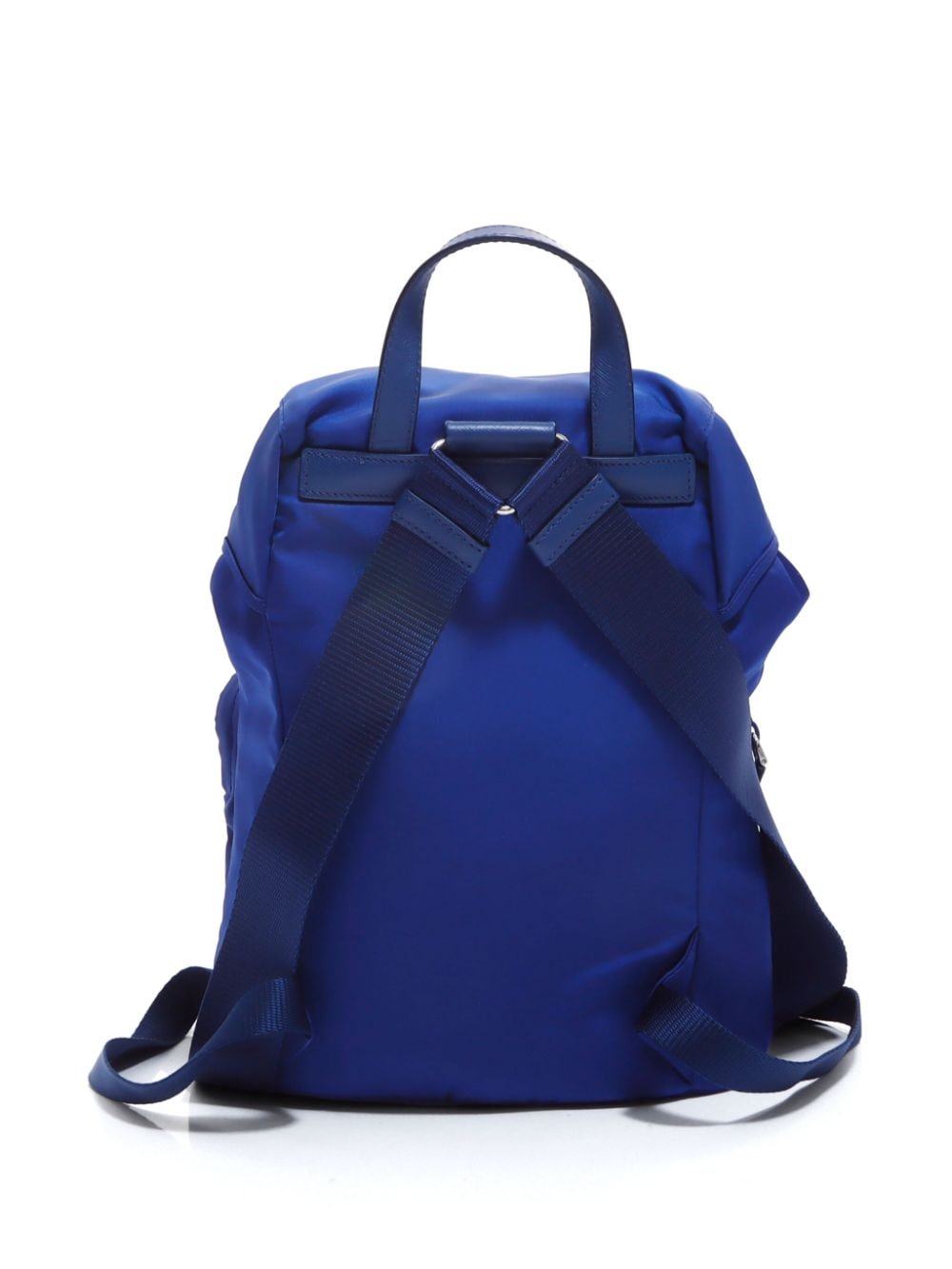 Pre-owned Prada Triangle-logo Backpack In Blue