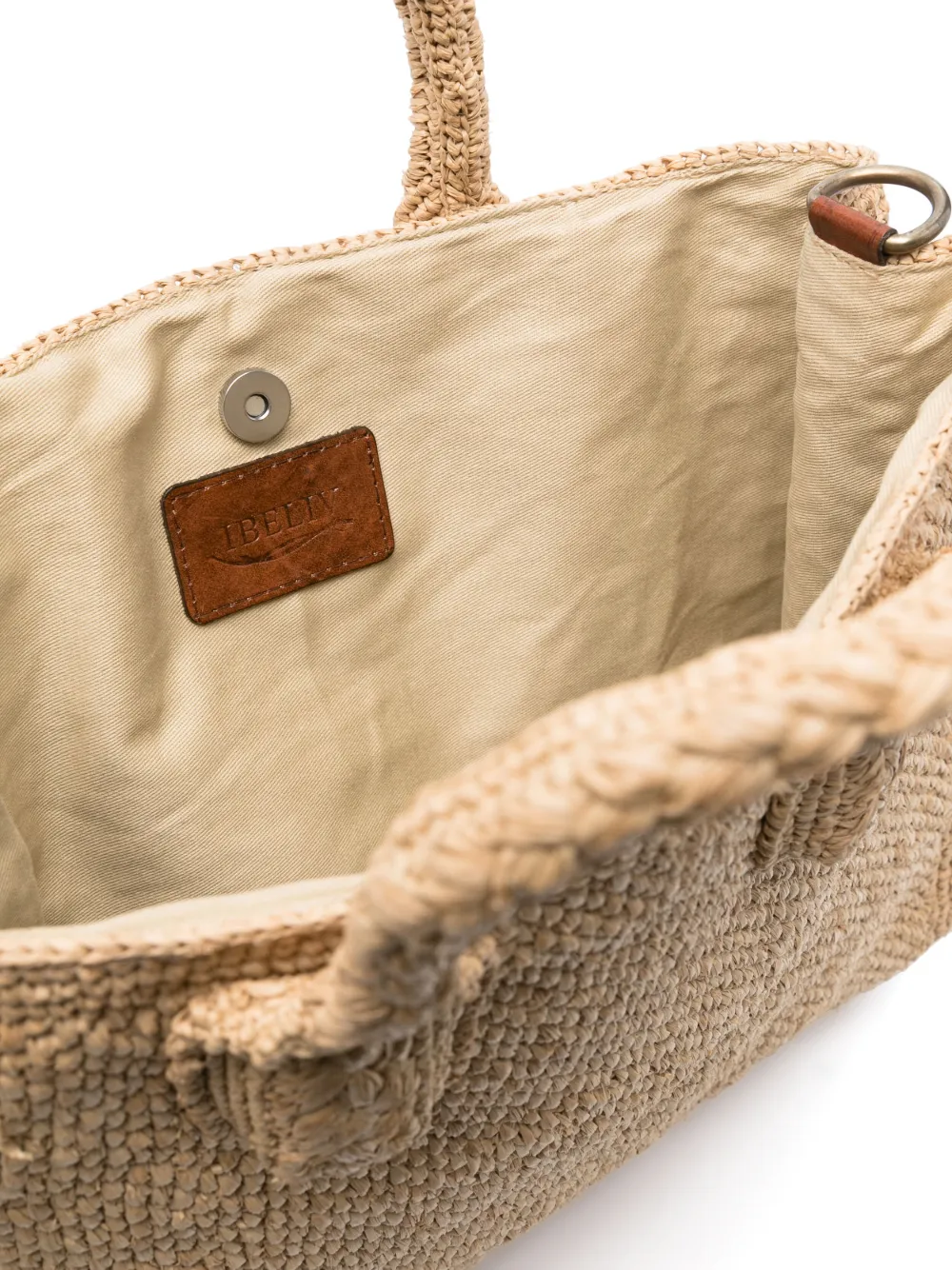 Shop Ibeliv Rary Raffia Tote Bag In Neutrals