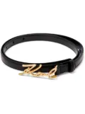 Karl Lagerfeld K/Signature buckle belt - Black