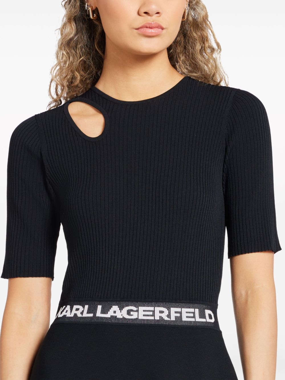 Karl Lagerfeld Uitgesneden jurk Zwart
