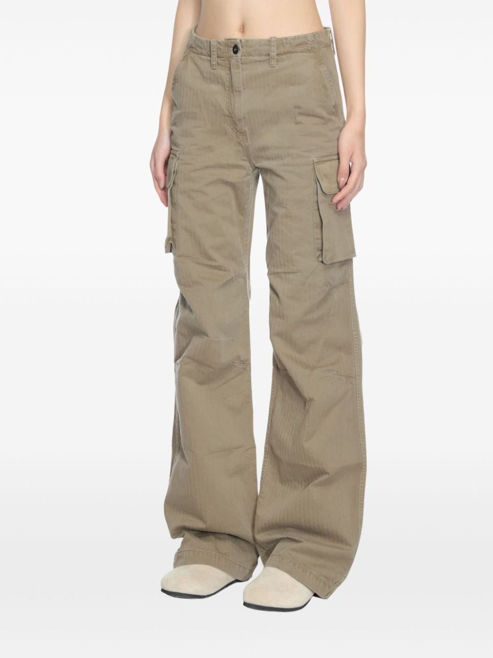 Shop Our Legacy Peak Cargo Cotton Trousers In 中性色