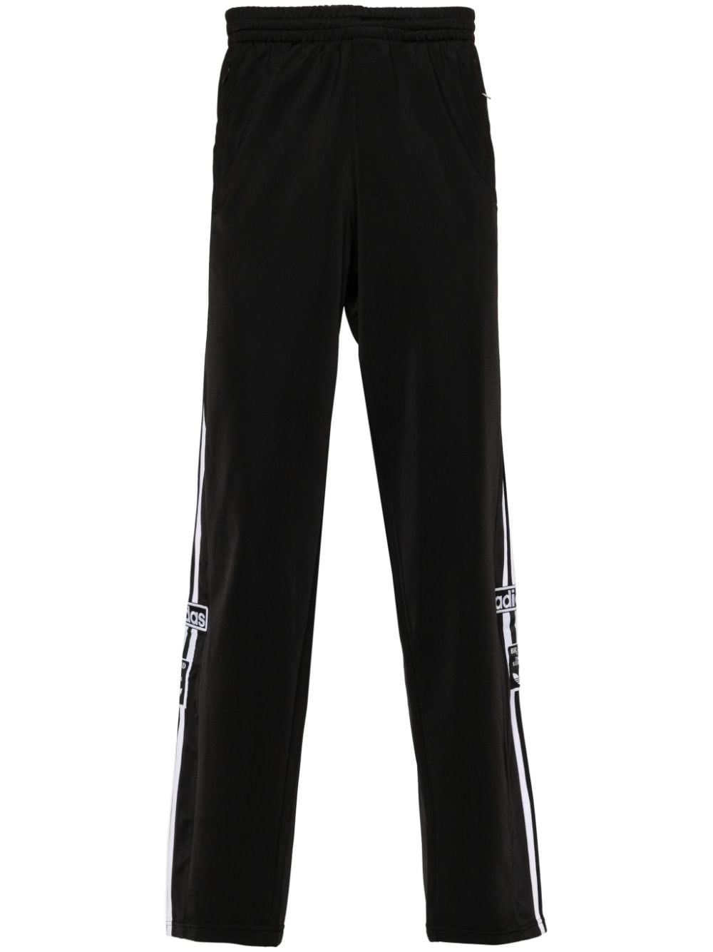 Adidas Originals 3-stripe Embroidered-logo Track Trousers In Black