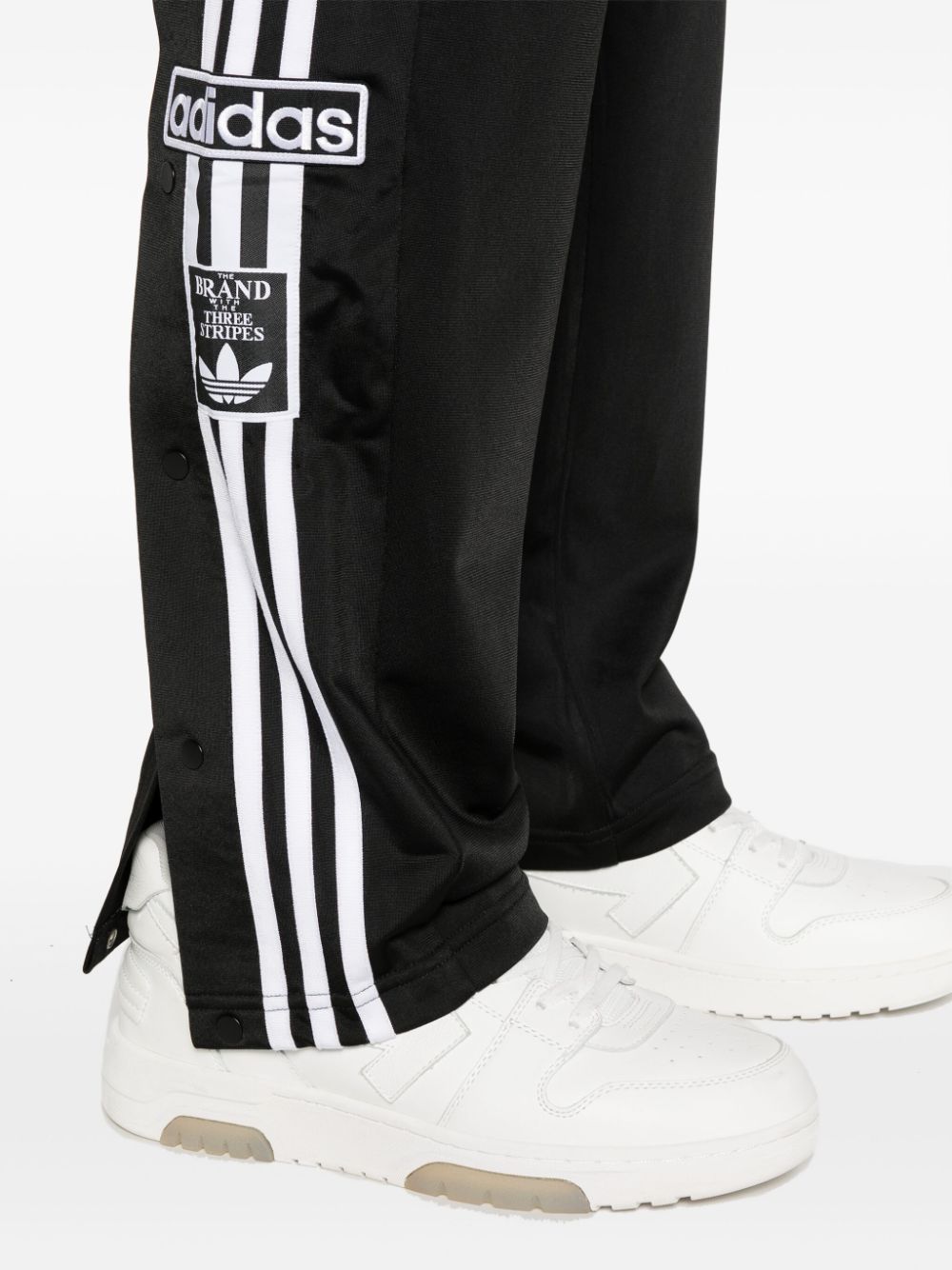 Shop Adidas Originals 3-stripe Embroidered-logo Track Pants In Black