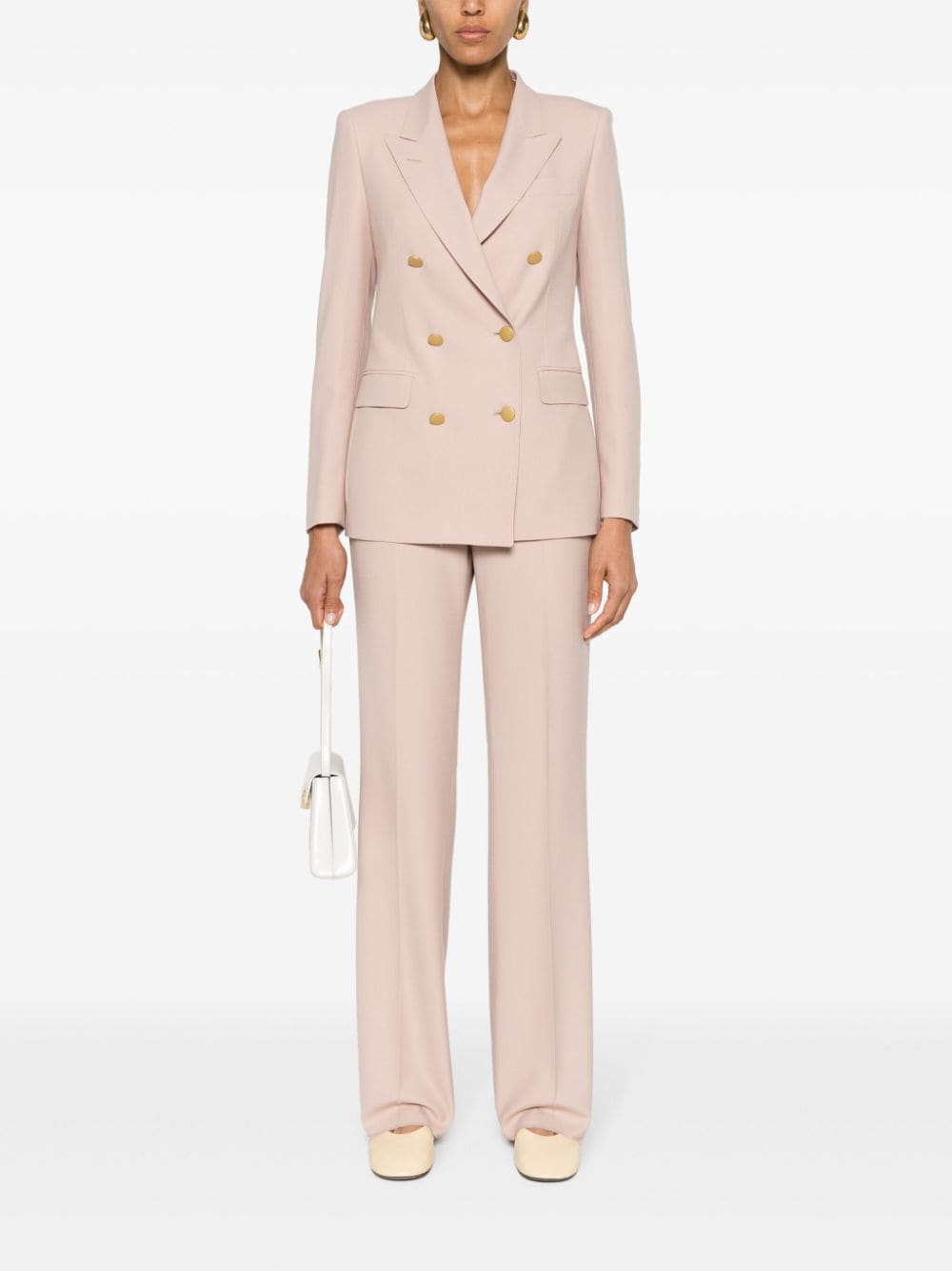 Shop Tagliatore Double-breasted Evening Suit In Pink