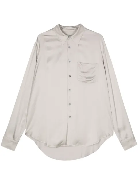 MM6 Maison Margiela cut-out satin shirt
