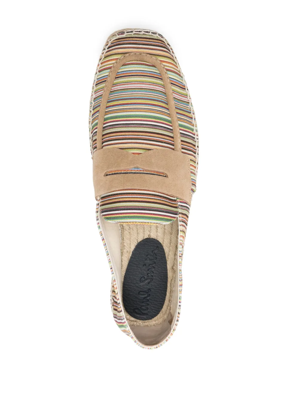 Shop Paul Smith Alvarez Striped Espadrilles In Neutrals