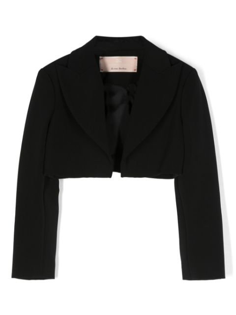 Elisabetta Franchi La Mia Bambina bow-detail cropped blazer