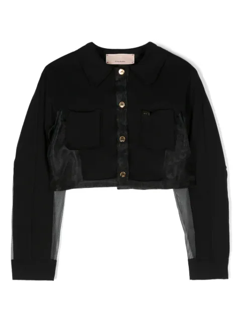 Elisabetta Franchi La Mia Bambina panelled cropped shirt