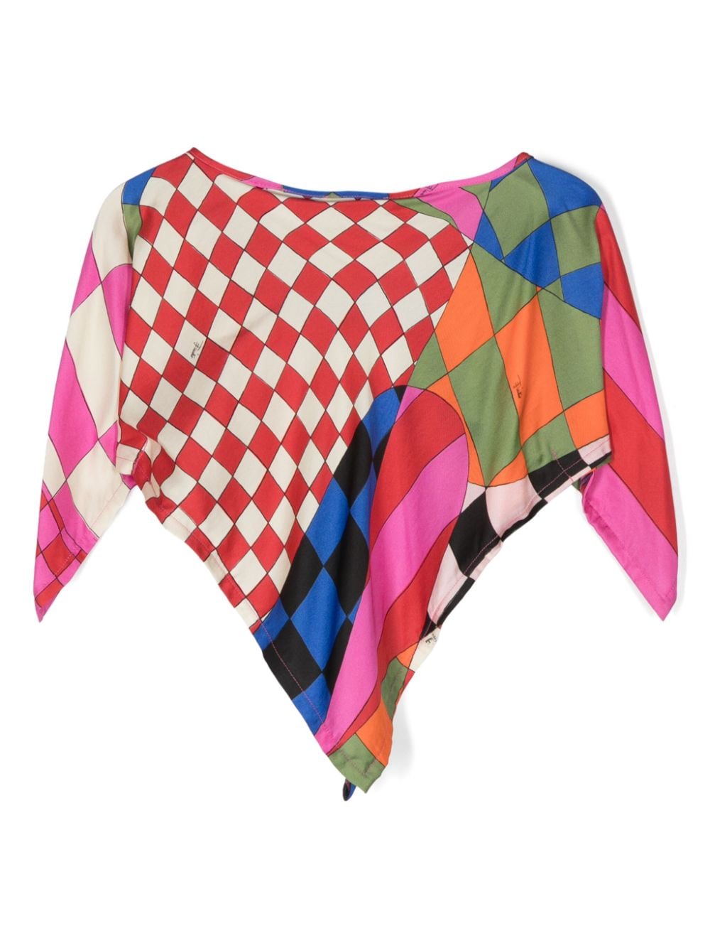 Shop Pucci Junior Geometric-print Blouse In Pink