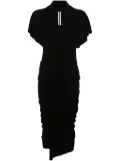 Rick Owens V-neck jersey wrap dress - Black
