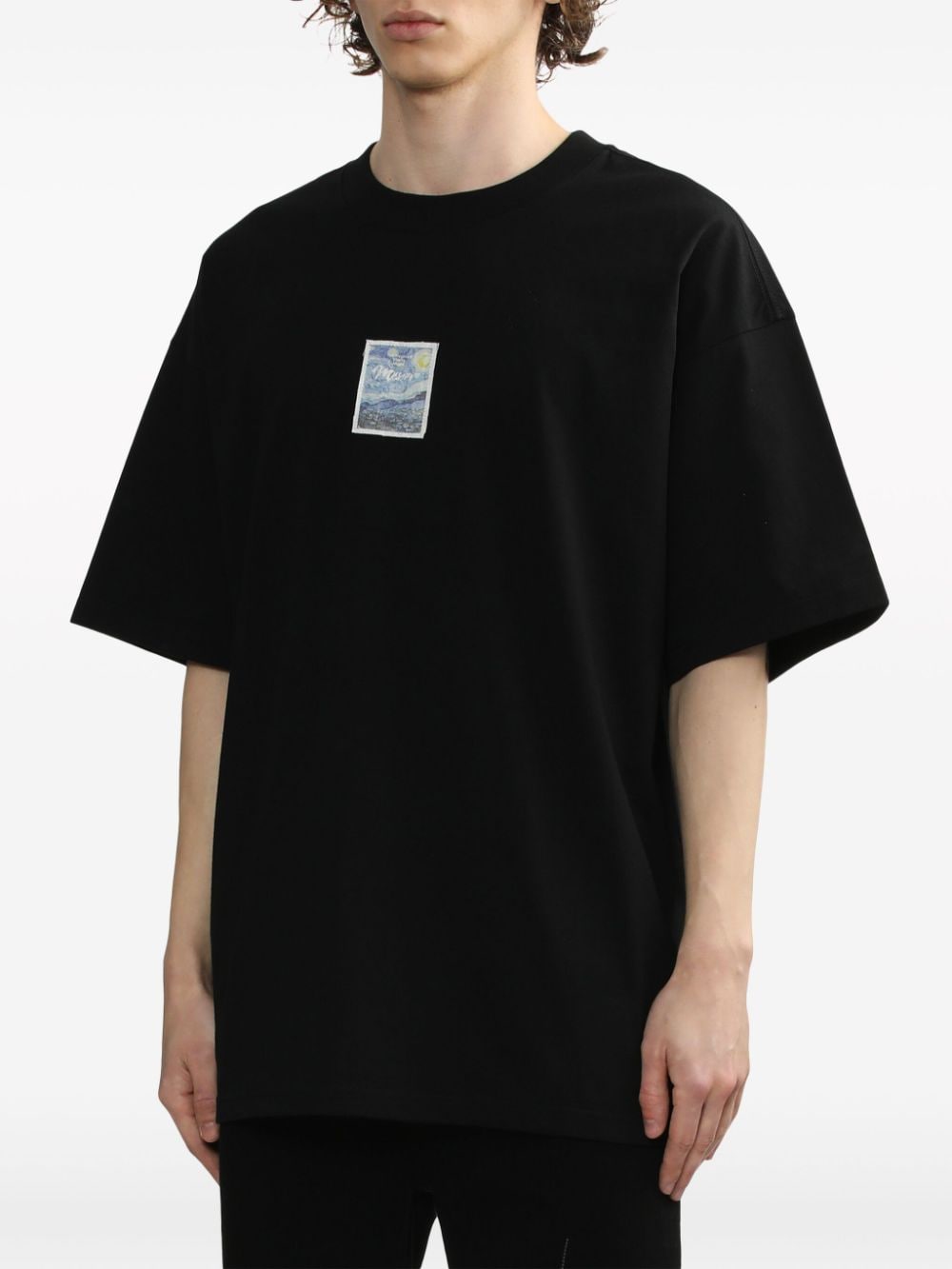 Shop Musium Div. Graphic-print Cotton T-shirt In Black